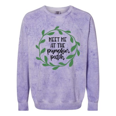 Cute Meet Me At The Pumpkin Patch Thanksgiving Fall Autumn Great Gift Colorblast Crewneck Sweatshirt