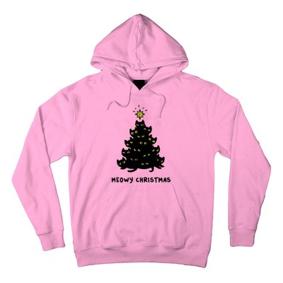 Christmas Merry Meowy Funny Gift Cats Christmas Tree Sweater Gift Hoodie