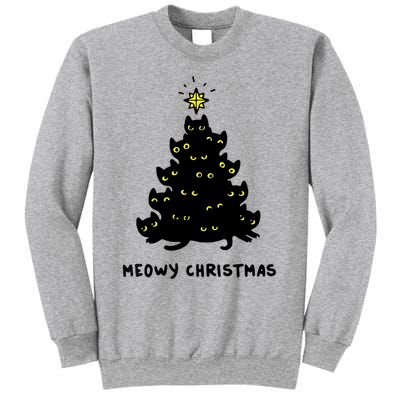 Christmas Merry Meowy Funny Gift Cats Christmas Tree Sweater Gift Sweatshirt