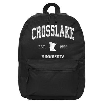 Crosslake Minnesota Mn Vintage Athletic Sports 16 in Basic Backpack
