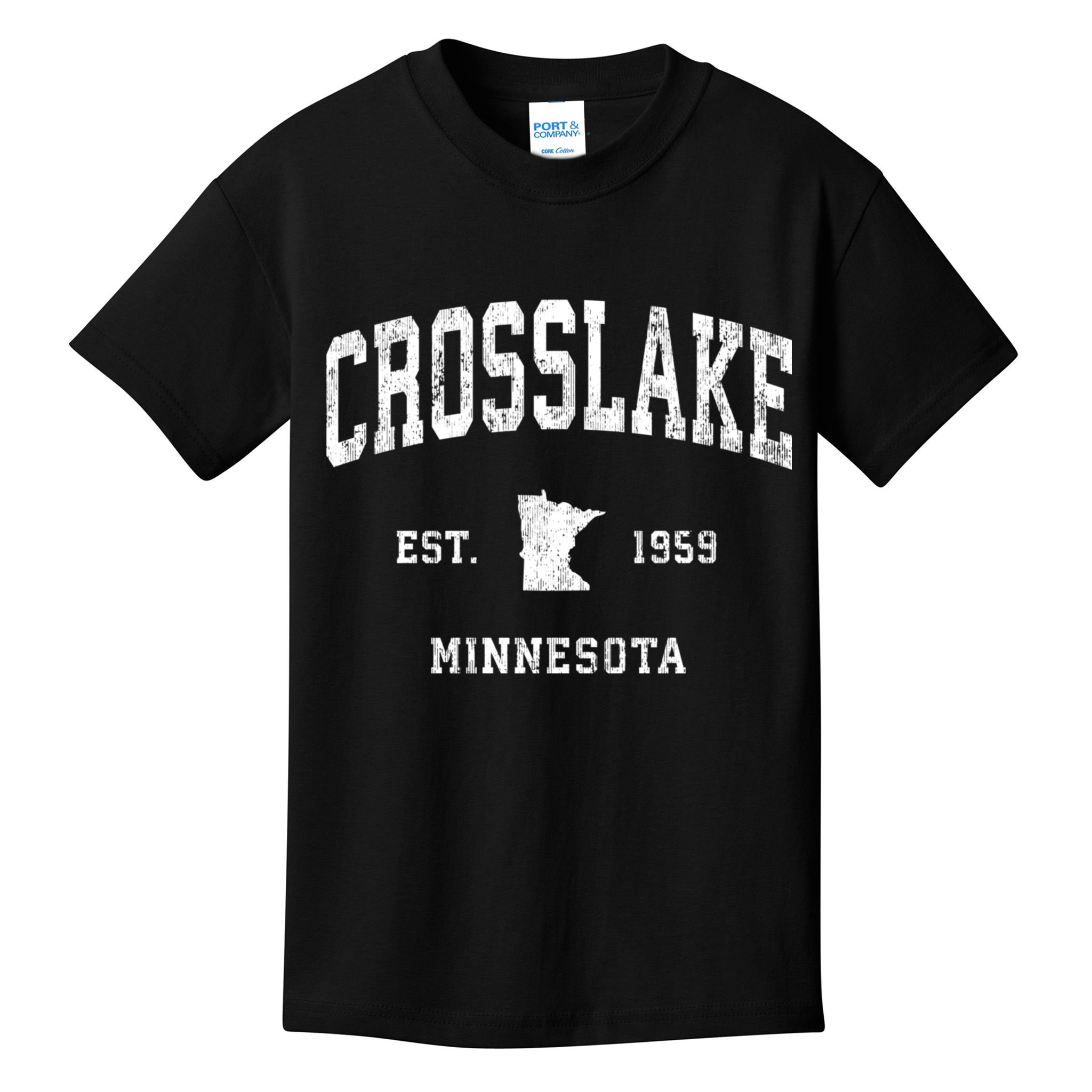 Crosslake Minnesota Mn Vintage Athletic Sports Kids T-Shirt