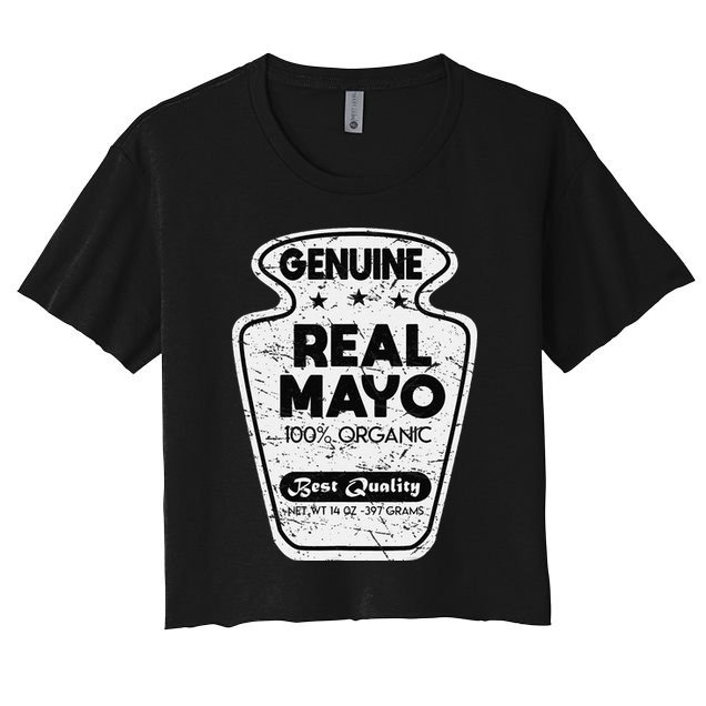 Condiment Mayo Mayonnaise Costume Vintage Halloween Gifts Crop Top