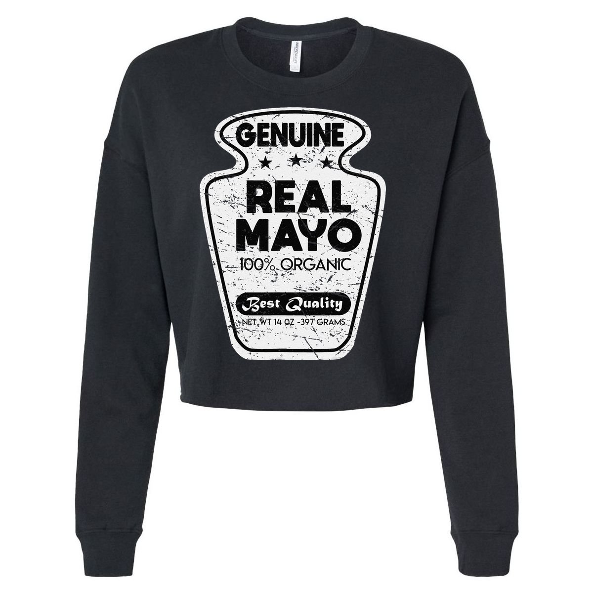 Condiment Mayo Mayonnaise Costume Vintage Halloween Gifts Cropped Pullover Crew