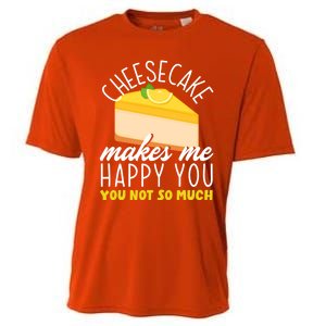 Cheesecake Makes Me Happy Cheese Cake Dessert Great Gift Cooling Performance Crew T-Shirt