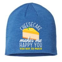 Cheesecake Makes Me Happy Cheese Cake Dessert Great Gift Sustainable Beanie