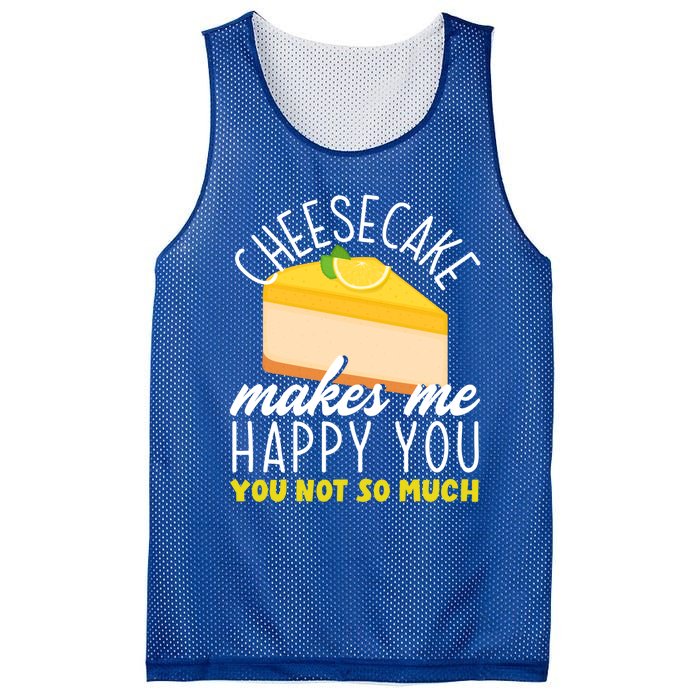 Cheesecake Makes Me Happy Cheese Cake Dessert Great Gift Mesh Reversible Basketball Jersey Tank