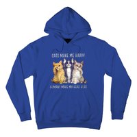 Cats Make Me Happy Hu Make My Head Hurt Great Gift Hoodie