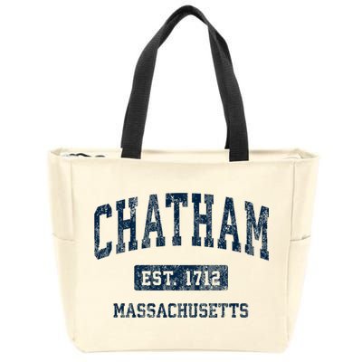 Chatham Massachusetts Ma Vintage Athletic Sports Zip Tote Bag