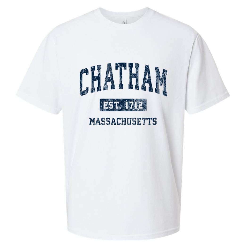 Chatham Massachusetts Ma Vintage Athletic Sports Sueded Cloud Jersey T-Shirt