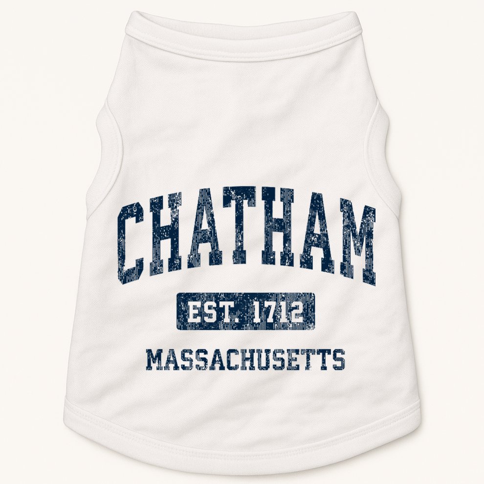 Chatham Massachusetts Ma Vintage Athletic Sports Doggie Tank