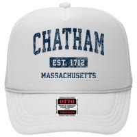 Chatham Massachusetts Ma Vintage Athletic Sports High Crown Mesh Back Trucker Hat