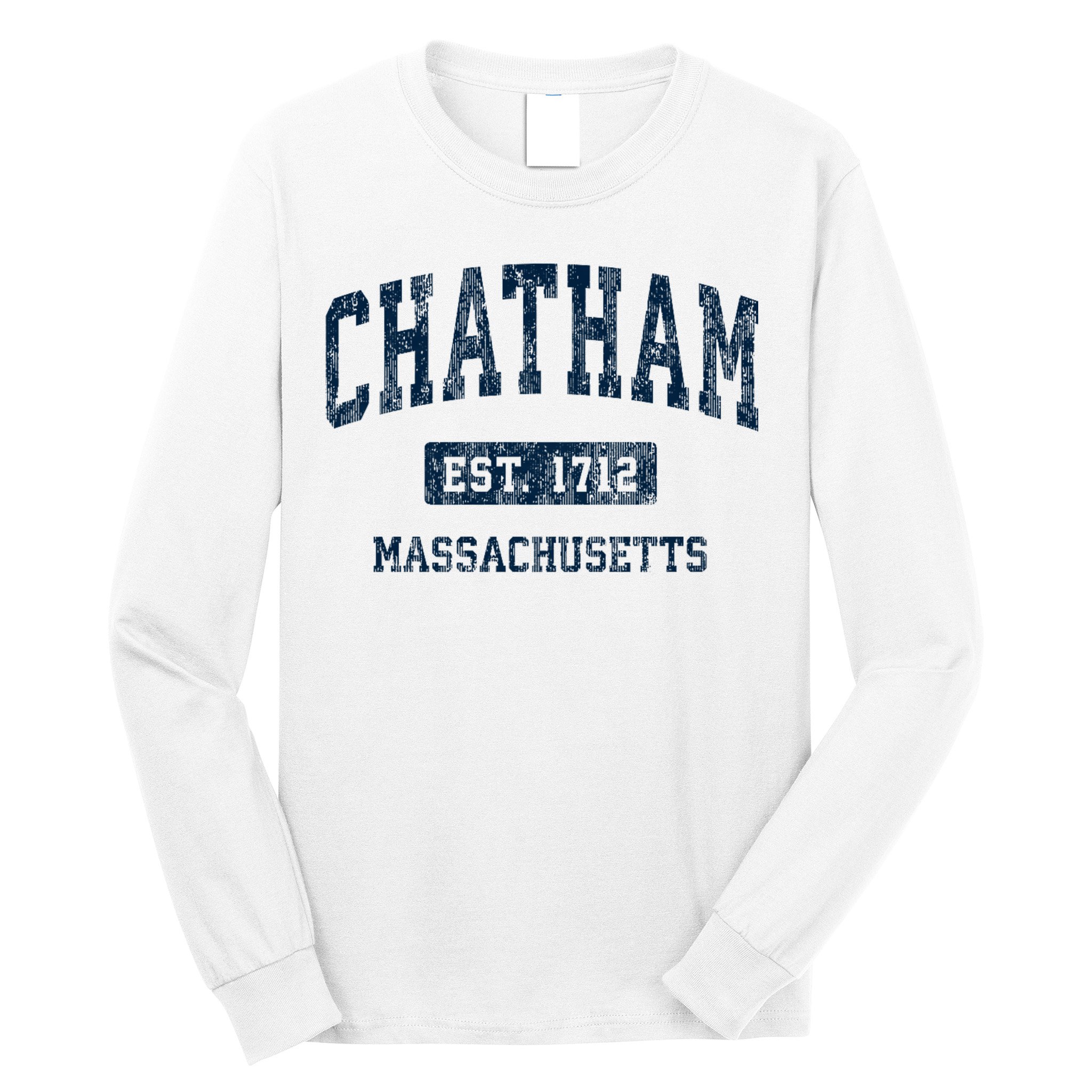 Chatham Massachusetts Ma Vintage Athletic Sports Long Sleeve Shirt