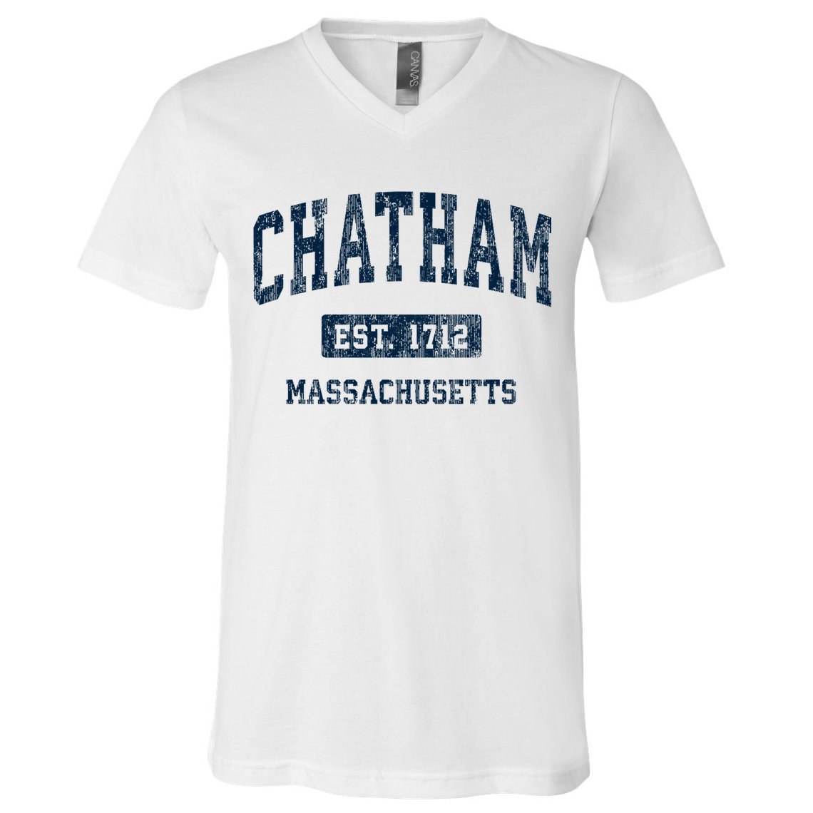 Chatham Massachusetts Ma Vintage Athletic Sports V-Neck T-Shirt