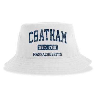 Chatham Massachusetts Ma Vintage Athletic Sports Sustainable Bucket Hat