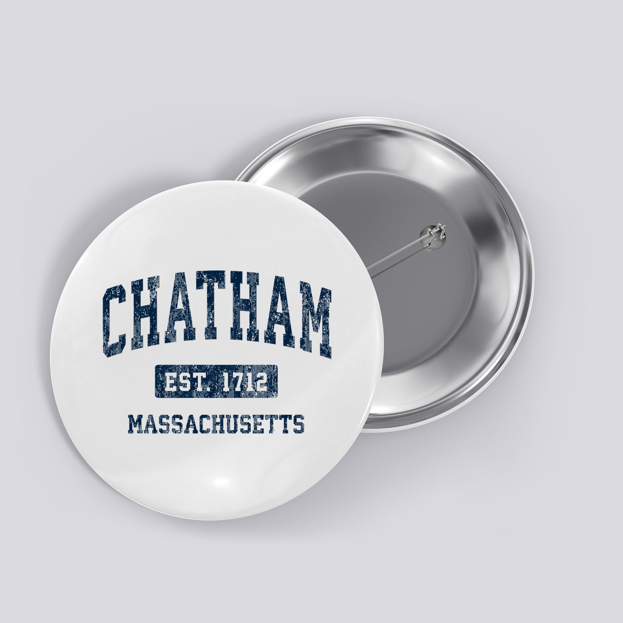 Chatham Massachusetts Ma Vintage Athletic Sports Button