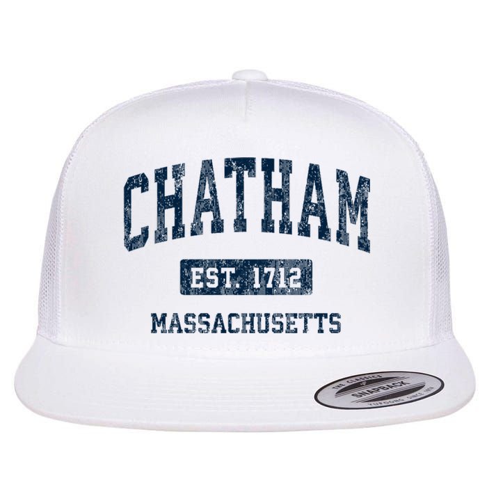 Chatham Massachusetts Ma Vintage Athletic Sports Flat Bill Trucker Hat