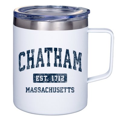 Chatham Massachusetts Ma Vintage Athletic Sports 12oz Stainless Steel Coffee Mug