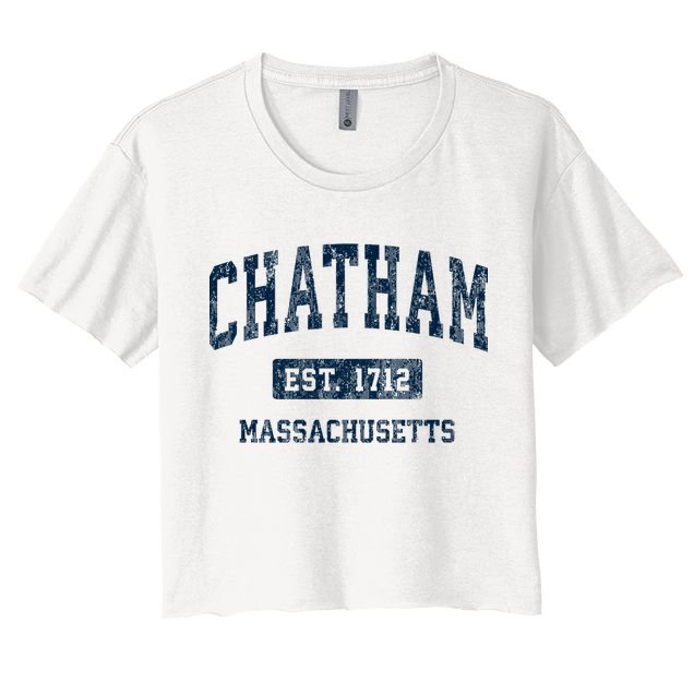 Chatham Massachusetts Ma Vintage Athletic Sports Crop Top