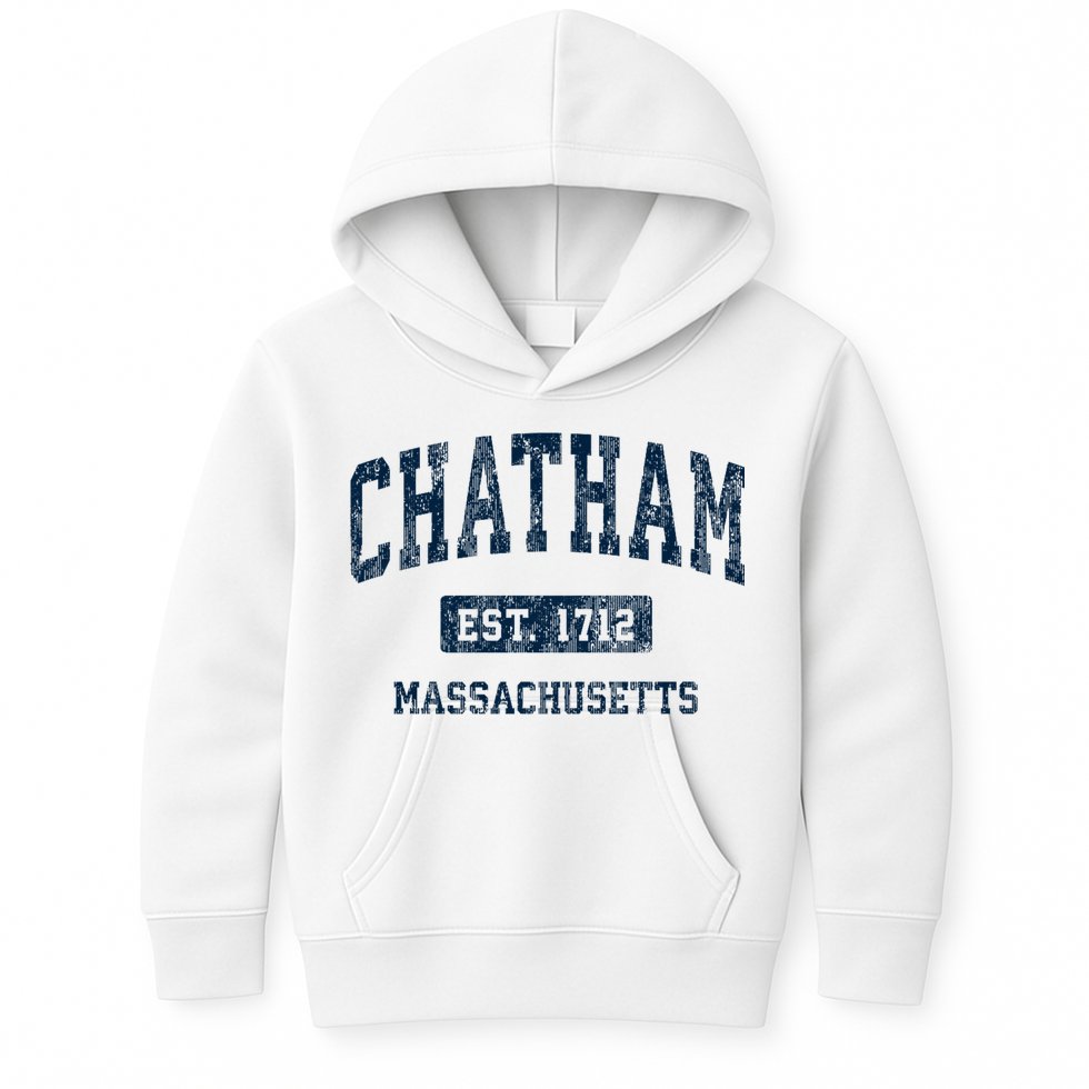 Chatham Massachusetts Ma Vintage Athletic Sports Kids Hoodie