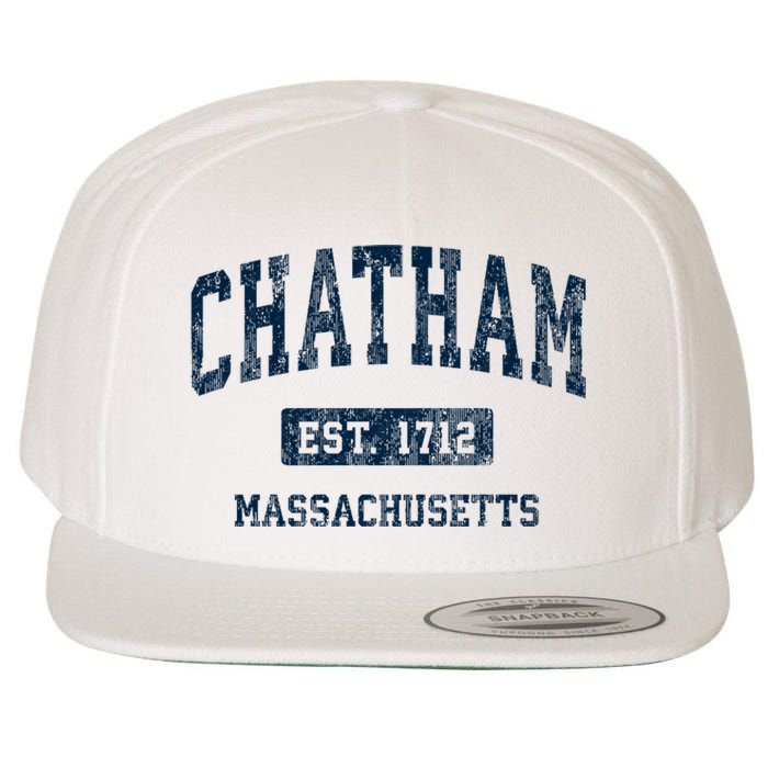 Chatham Massachusetts Ma Vintage Athletic Sports Wool Snapback Cap