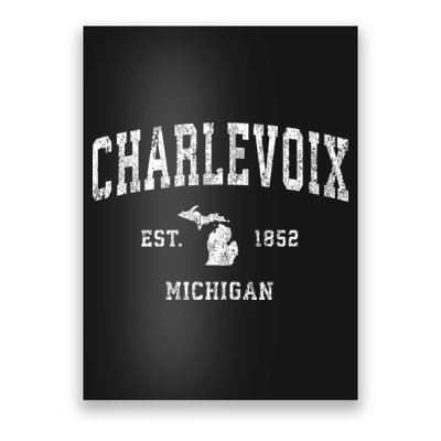 Charlevoix Michigan Mi Vintage Athletic Sports Poster