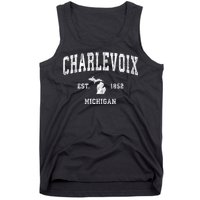 Charlevoix Michigan Mi Vintage Athletic Sports Tank Top