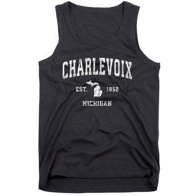 Charlevoix Michigan Mi Vintage Athletic Sports Tank Top