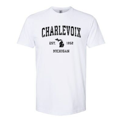 Charlevoix Michigan Mi Vintage Athletic Sports Softstyle CVC T-Shirt