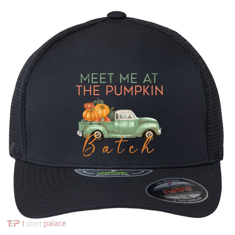 Cottagecore Meet Me At The Pumpkin Patch Thanksgiving Outfit Funny Gift Flexfit Unipanel Trucker Cap