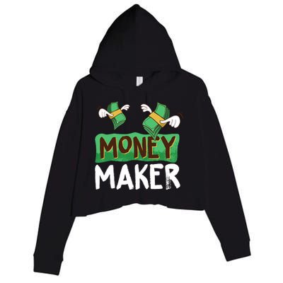 Classic Money Maker Rich Man Rules Dollars Business Gift Crop Fleece Hoodie