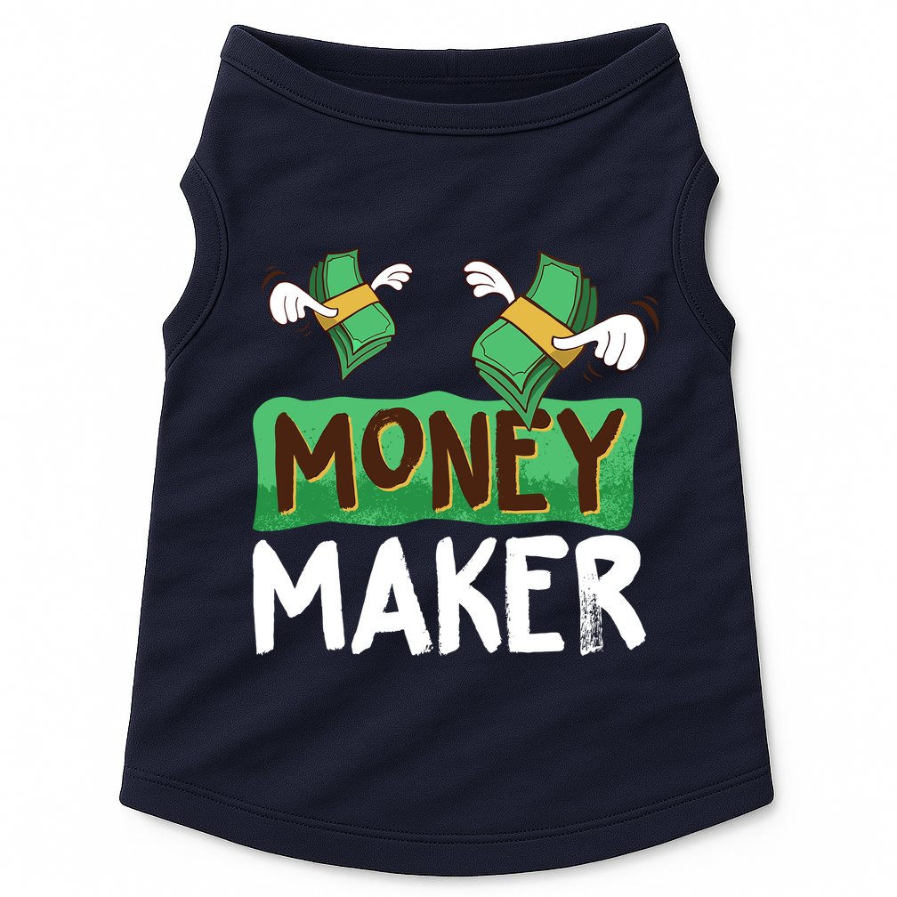 Classic Money Maker Rich Man Rules Dollars Business Gift Doggie Tank