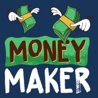 Classic Money Maker Rich Man Rules Dollars Business Gift V-Neck T-Shirt