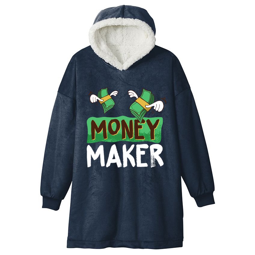 Classic Money Maker Rich Man Rules Dollars Business Gift Hooded Wearable Blanket