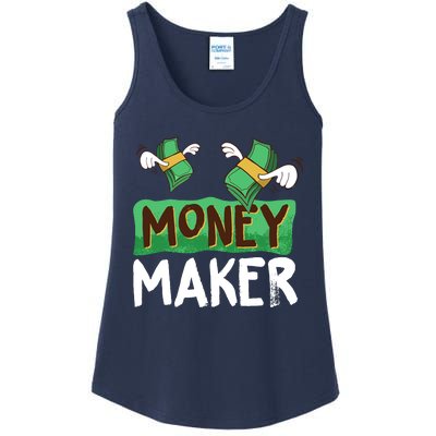 Classic Money Maker Rich Man Rules Dollars Business Gift Ladies Essential Tank