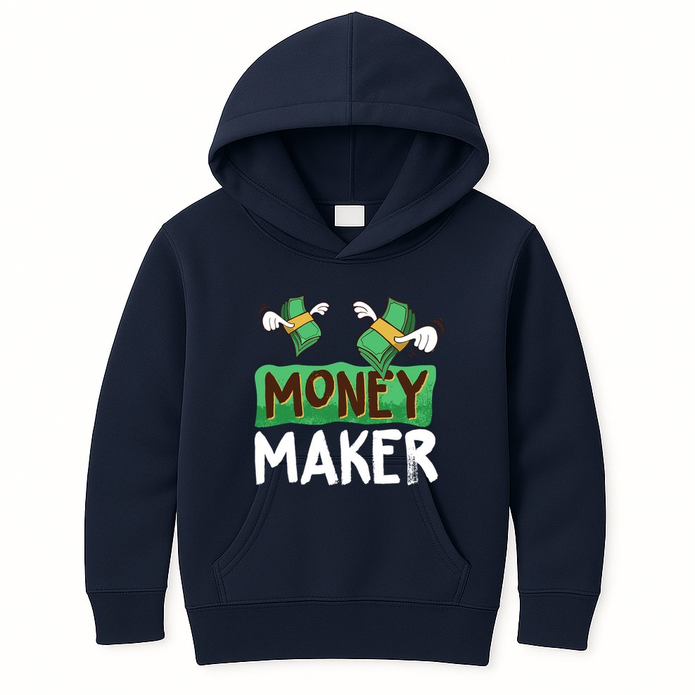 Classic Money Maker Rich Man Rules Dollars Business Gift Kids Hoodie