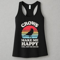 Crows Make Me Happy You Not So Much Funny Crow Raven Vintage Womens Tank Top