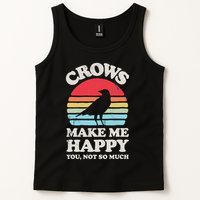 Crows Make Me Happy You Not So Much Funny Crow Raven Vintage Tank Top