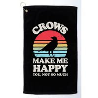 Crows Make Me Happy You Not So Much Funny Crow Raven Vintage Golf Towel