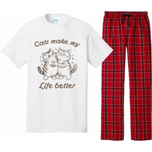 Cats Make My Life Better Cute Dancing Cats Pajama Set