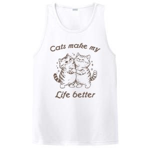 Cats Make My Life Better Cute Dancing Cats PosiCharge Competitor Tank