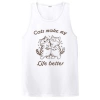 Cats Make My Life Better Cute Dancing Cats PosiCharge Competitor Tank