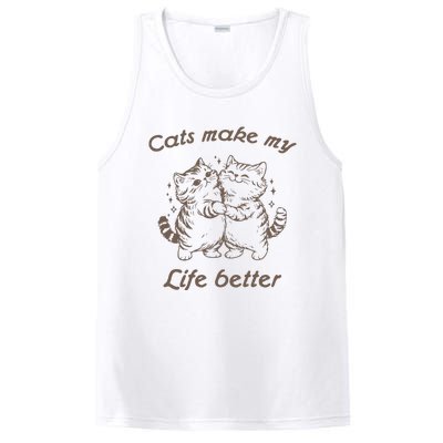 Cats Make My Life Better Cute Dancing Cats PosiCharge Competitor Tank