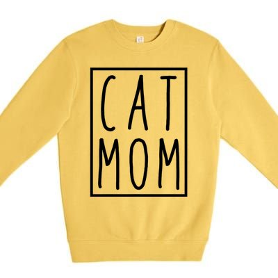 Cat Mom Mothers Day Cat Mother Premium Crewneck Sweatshirt