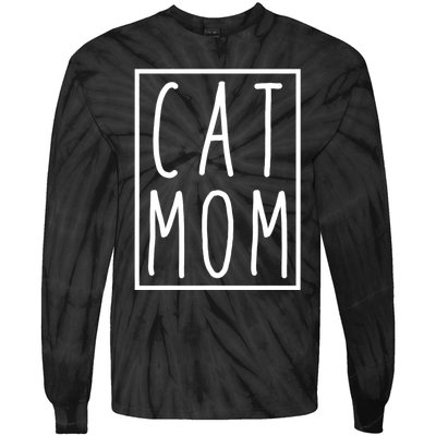 Cat Mom Mothers Day Cat Mother Tie-Dye Long Sleeve Shirt