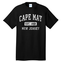 Cape May New Jersey Nj Vintage Established Sports Tall T-Shirt