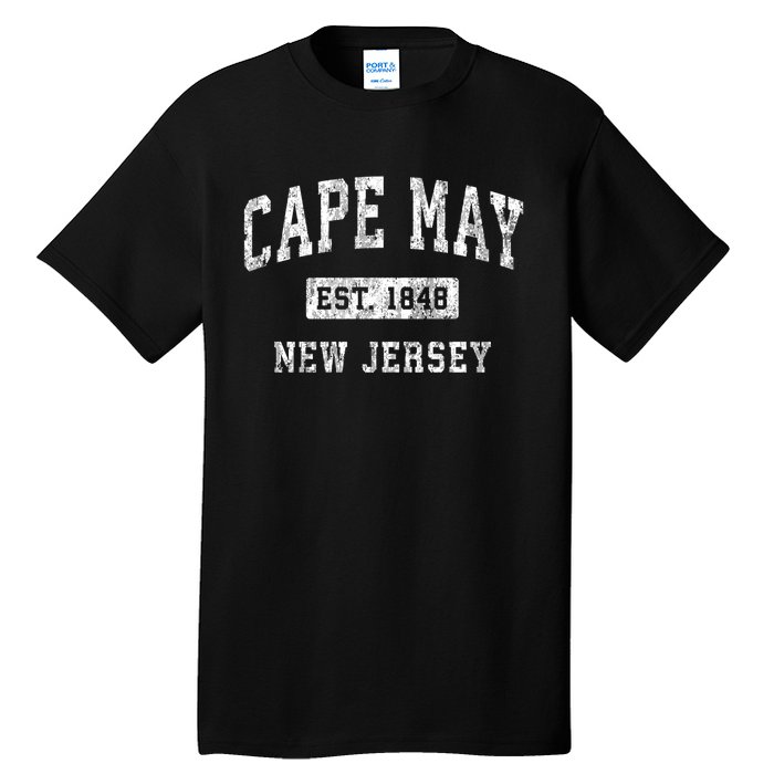 Cape May New Jersey Nj Vintage Established Sports Tall T-Shirt