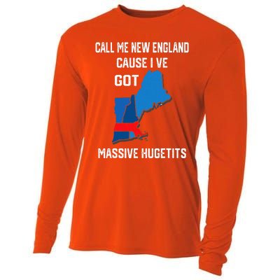 Call Me New England Cause I Ve Got Massive Hugetits Cooling Performance Long Sleeve Crew