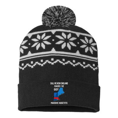 Call Me New England Cause I Ve Got Massive Hugetits USA-Made Snowflake Beanie