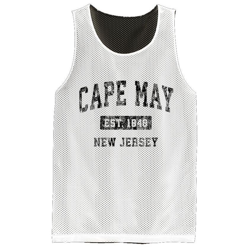 Cape May New Jersey Nj Vintage Sports Mesh Reversible Basketball Jersey Tank