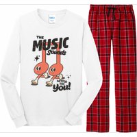 Cute Musical Note Symbols Long Sleeve Pajama Set